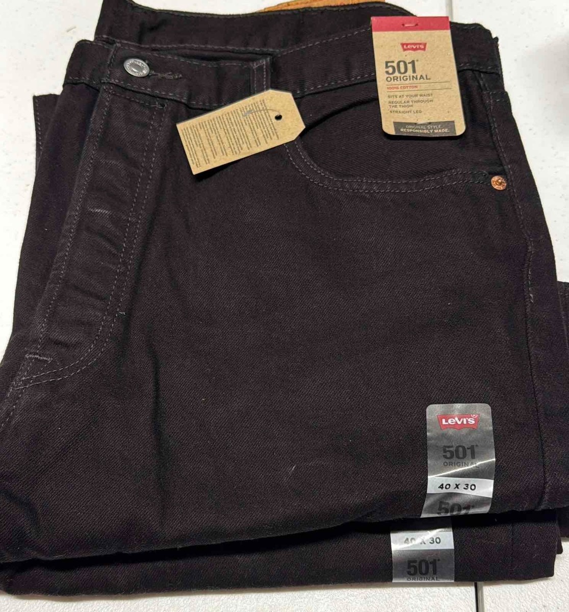 Levi's Vintage Clothing Men's 1944 501®, Black, Original 40x30