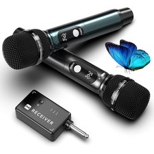 Wireless Microphones, Professional Dual Wireless Microphone 240 ft Effective