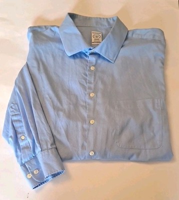 18 36 37 tall dress shirt Lands' End Men's Big and Tall Traditional Fit Solid No Iron Supima Oxford Dress Shirt - 18 / 36-37