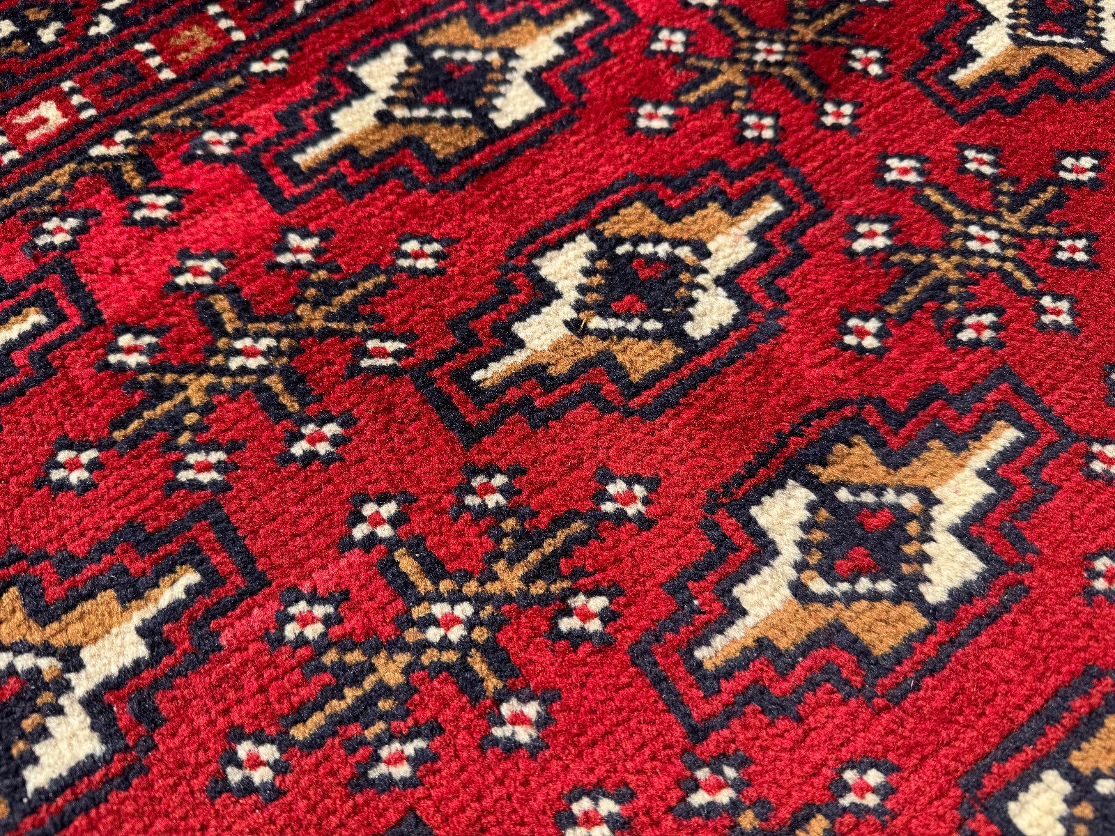 2x4 SMALL ANTIQUE ORIENTAL RUG red HAND-KNOTTED handmade VINTAGE fine throw door