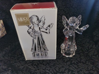 NEW Mikasa Lead Crystal Herald Collection Angelic Harmony Angel Holding 2 Birds