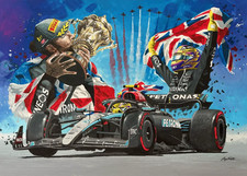 Lewis Hamilton Silverstone Win canvas art prints by Greg Tillett Formula 1 F1