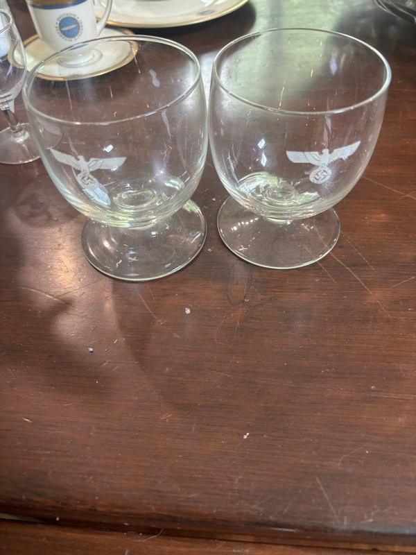  2 German Schnapps Glasses, Konstanz by Peill