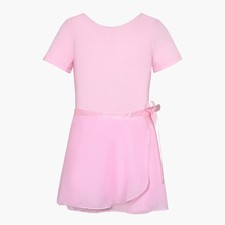 Gymnastics Leotards for Girls Dance Skirted Clothes Ballet Dress Short Sleeve