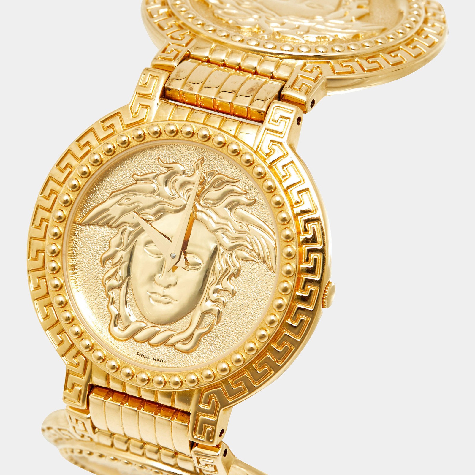 Gianni Versace Medusa Coin 7008011 Champagne Dial Gold Plated Metal Womens thumbnail 2