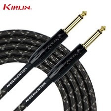 Kirlin 12FT Premium 1/4" Braided Charcoal Grey 20AWG Instrument Cable IWB-201