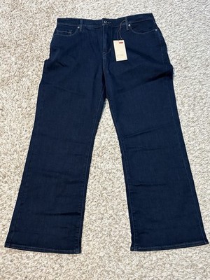 NWT Levi's 512 Jeans Size 4 Long Perfectly Slimming Boot Cut Dark Wash MINT