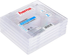 Standard CD Double Jewel Case, Pack of 5, Transparent