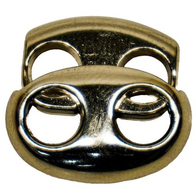 Chrome Cord Locks   Dual-Hole, Spring-Loaded, Durable & Stylish