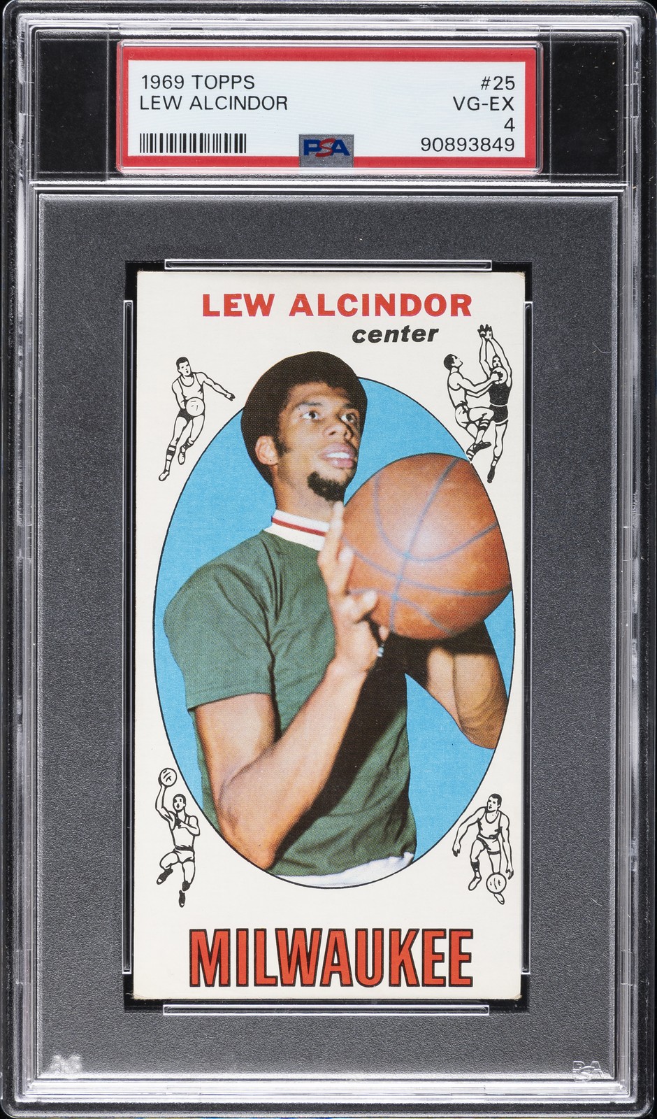 1969 TOPPS #25 LEW ALCINDOR PSA 4