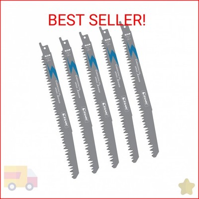 EZARC Wood Pruning Reciprocating Saw Blade, 9-Inch Recip Saw Blades R931GS 5TPI 