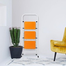 Folding Non Slip 3 Step Ladder Safety Mat Tread Small Stool Ladders Kitchen UK