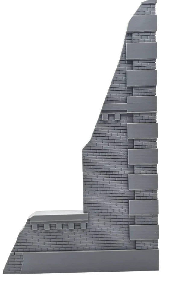 1:18 Diorama Segunda Guerra Mundial Bombardeado Campo de Batalla Edificio Gris Foto 2 de 4