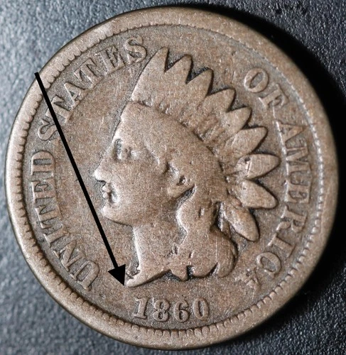 1860 INDIAN HEAD CENT - GOOD *POINTED BUST* Only 1,000,000 Minted