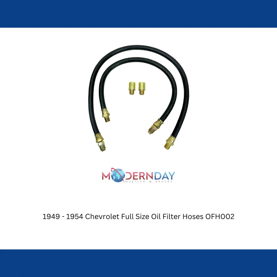 Se adapta a mangueras de filtro de aceite de tamaño completo Chevrolet 1949-1954 OFH002 Foto 2 de 4