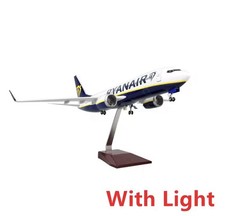 1:85 B737-800 Airplane RYANAIR Airline Model With Base Landing Gears & LEDS