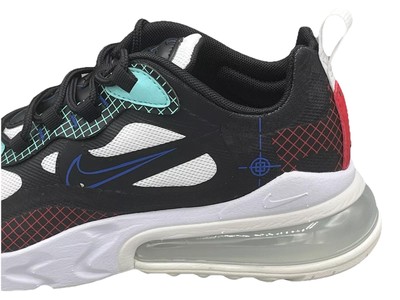 Nike Air Max 270 React Herren Sneaker Gr. 6 UK SCHWARZ WEISS HYPER ROYAL Turnschuhe