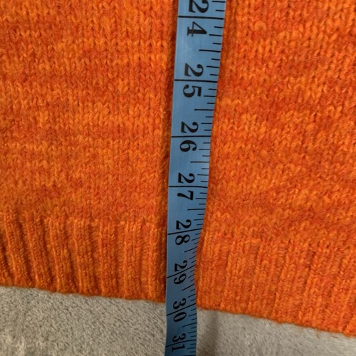 Topshop Jumper Womens XL Orange Wool Turtle Roll Neck Oversized Chunky Knit - Picture 7 of 10