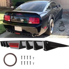 For Ford Mustang Gt 2005-2008 Rear Lower Bumper Diffuser Shark Fins Spoiler Lip