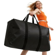 1 Pack Lightweight Extra Large Storage Bags with Full-Loop 1 Large Black