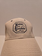 Casquette vintage Kansas City Southern marron avec coutures noires taille unique Defunct Company