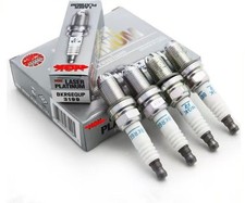 Set of 4 NGK 3199 BKR6EQUP Laser Platinum Spark Plugs For Rolls-Royce Audi Volvo