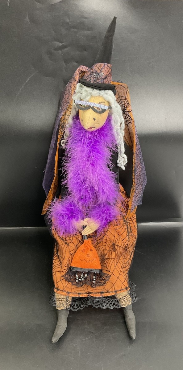 Joe Spencer's Gathered Traditions Trixie Witch Halloween Doll 28