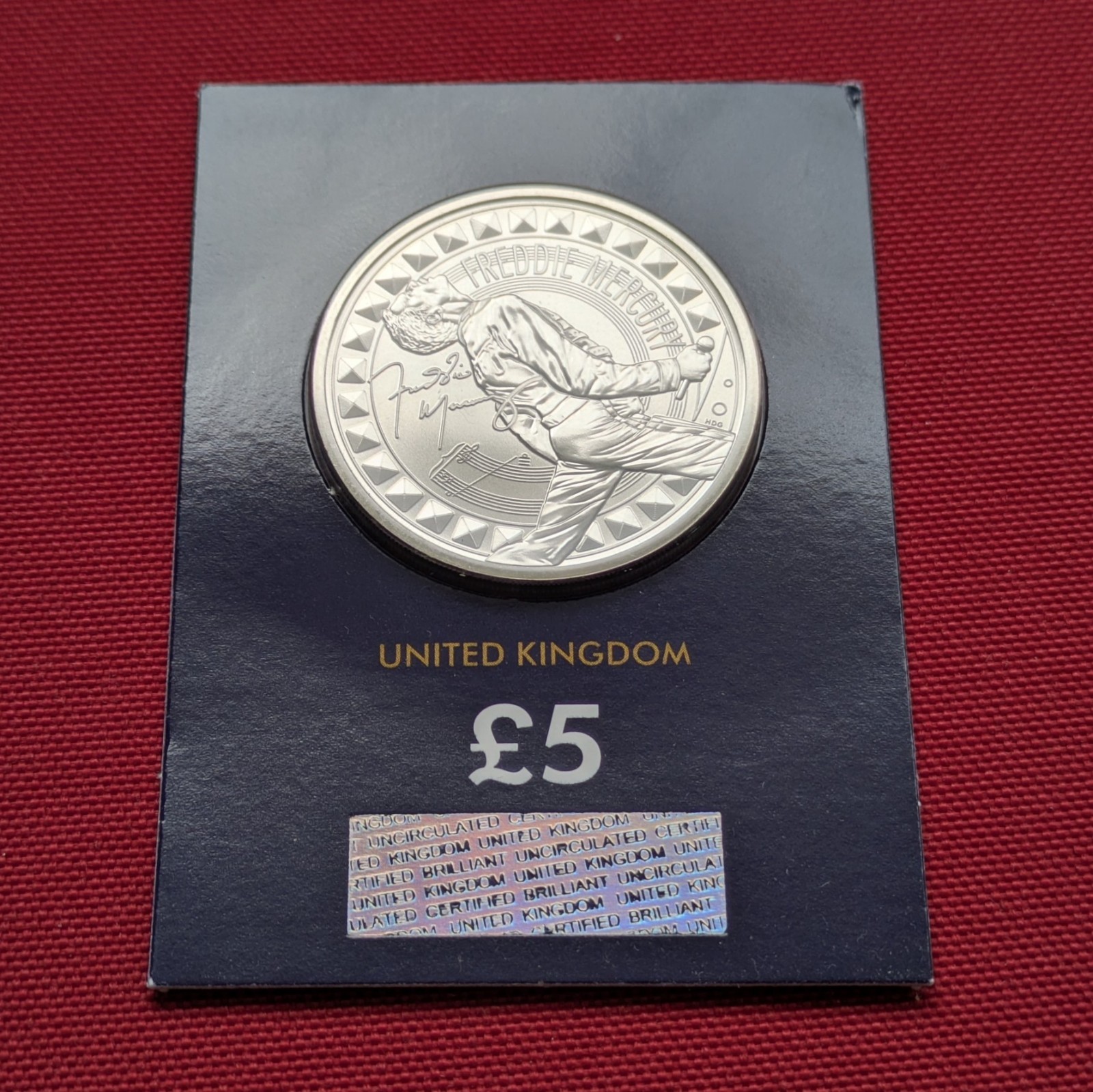 £5 2025 FIVE POUNDS Queen: FREDDIE MERCURY ChangeChecker Brilliant Uncirc. coin image 2