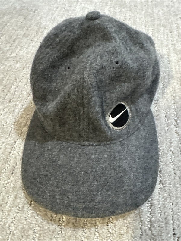 Vintage 90s Nike Circle Wing Logo Wool Blend Hat Adult S/M Rare