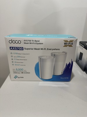 TP-Link Deco AX5700 Tri-Band Wi-Fi 6 Routers White, Pair (2)
