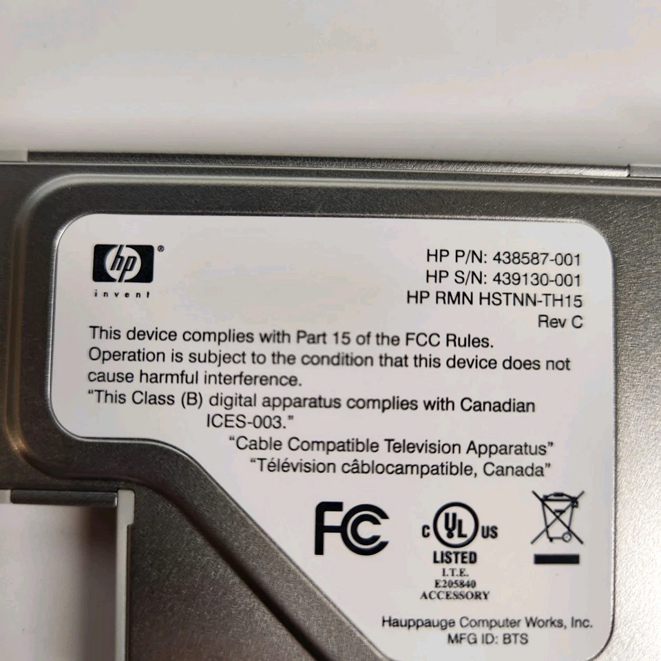 SINTONIZADOR TV DIGITAL/ANALÓGICO HP EXPRESS CARD - NO: 438587-002 Sin receptor Foto 3 de 4
