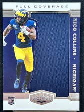 Nico Collins 2021 Chronicles Draft Plates Patches Full Coverage Jersey!