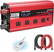 3000W Power Inverter 12V to 110V/120V DC to AC with LCD Display, Remote Controll