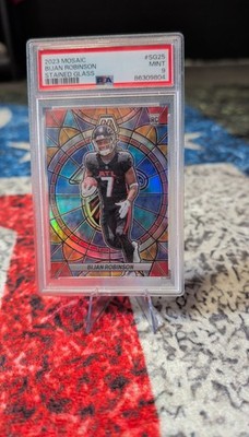 2023 Panini Mosaic - Stained Glass Bijan Robinson #SG - 25 (RC) PSA 9