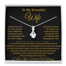 To My Wife Necklace, Christmas Gifts For Women, Anniversary Gift For Wife