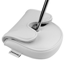 Sahara Synthetic Leather Zero Torque ,Center Shafted Putter Headcover - White