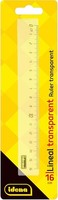 16 Cm Lineal Transparent/Durchsichtig Mit Schwarzer Messskala - Idena - 1 StüCk