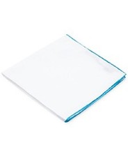 125 Ryan Seacrest Mens Solid Blue White Handkerchief Casual Dress Pocket Square