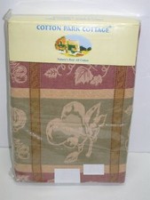 Cotton Park Cottage Tablecloth  Harvest Fruits  60" x 84" Rectangular NEW 