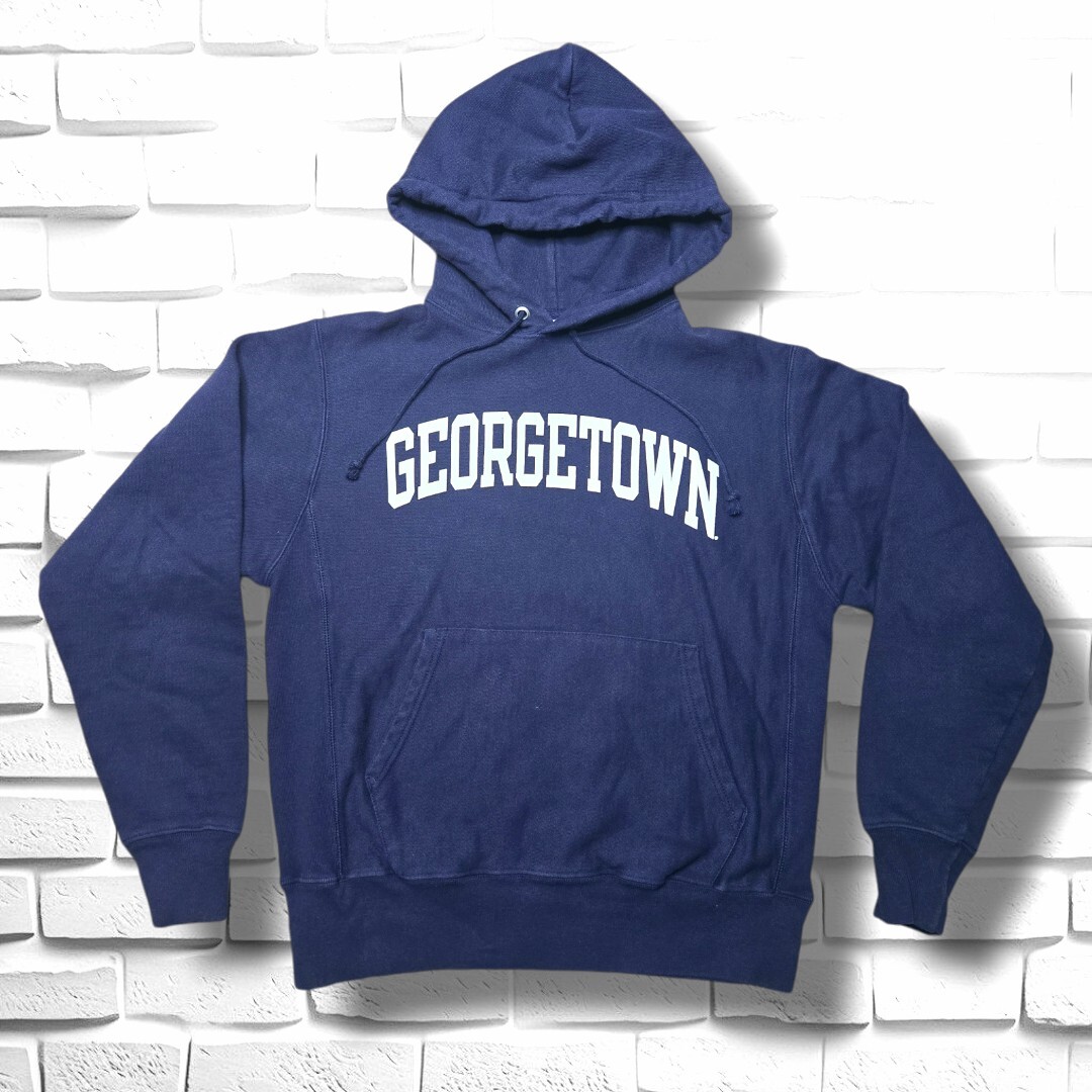Georgetown University Champion Reverse Weave Hoodie Sweatshirt 