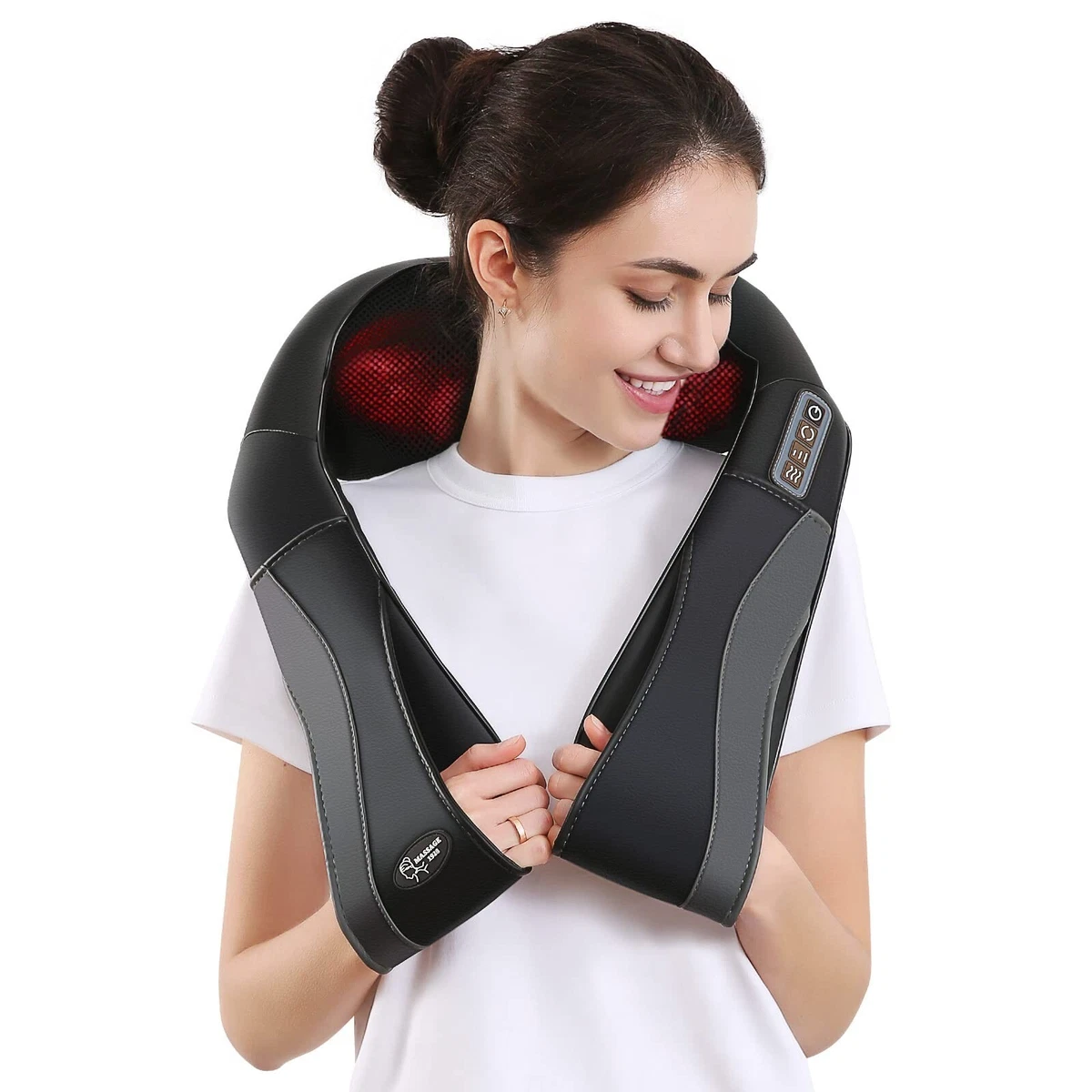 Back Neck Shoulder Massager with Heat, Shiatsu Electric Deep