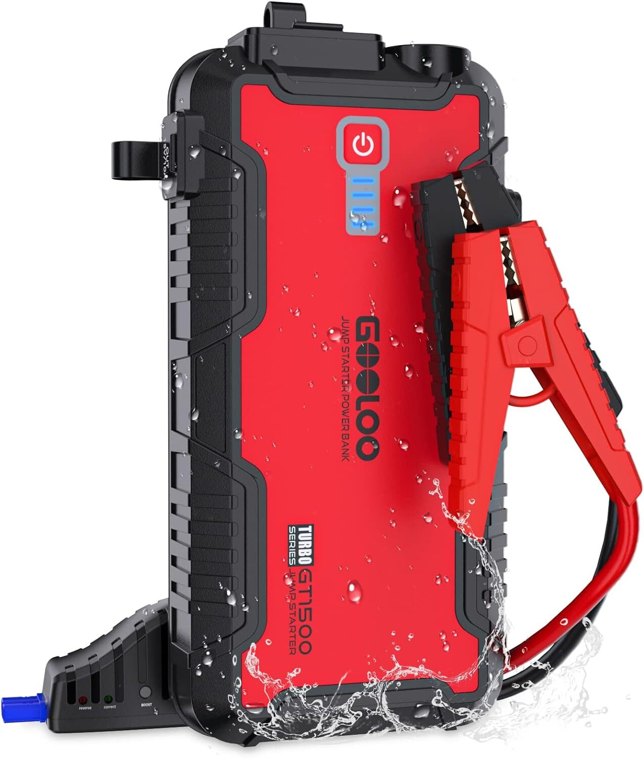 GOOLOO Jump Starter Battery Pack - 1500A Peak Car Box, Water-Resistant...