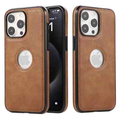 For iPhone 17 Pro Max 16 15 14 1312 Shockproof Leather Phone Case+Tempered Glass