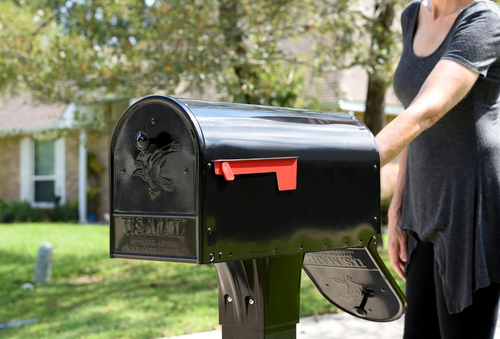 Gibraltar Mailboxes OM160BEC Outback Double Door, Large Capacity Mailbox, Black - Picture 9 of 12