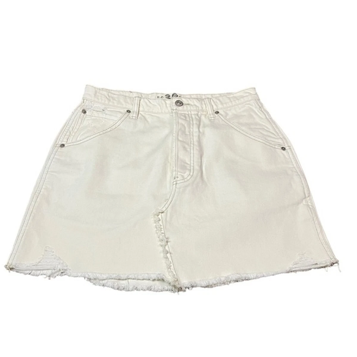 White denim top skirt size 18