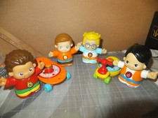 Lot of 4 Vtech Go Go Smart Friends Jacob, Dylan, Luca, Gavin with scooter