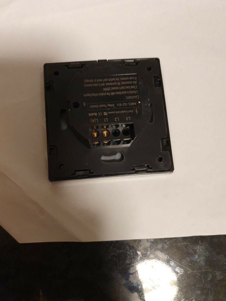 Luxury Glass Panel Touch LED Light Switch: ON/OFF two way switches ...