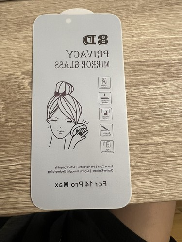 Compatible with Iphone 14 Pro Max Privacy Screen Protector Mirror Effect Anti - Photo 3 sur 5