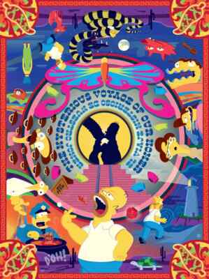 Simpsons The Mysterious Voyage of Homer Lithograph Poster Print