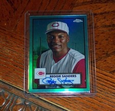 Reggie Sanders 2021 Topps Chrome Platinum Anniversary Auto PA-RS AQUA /150
